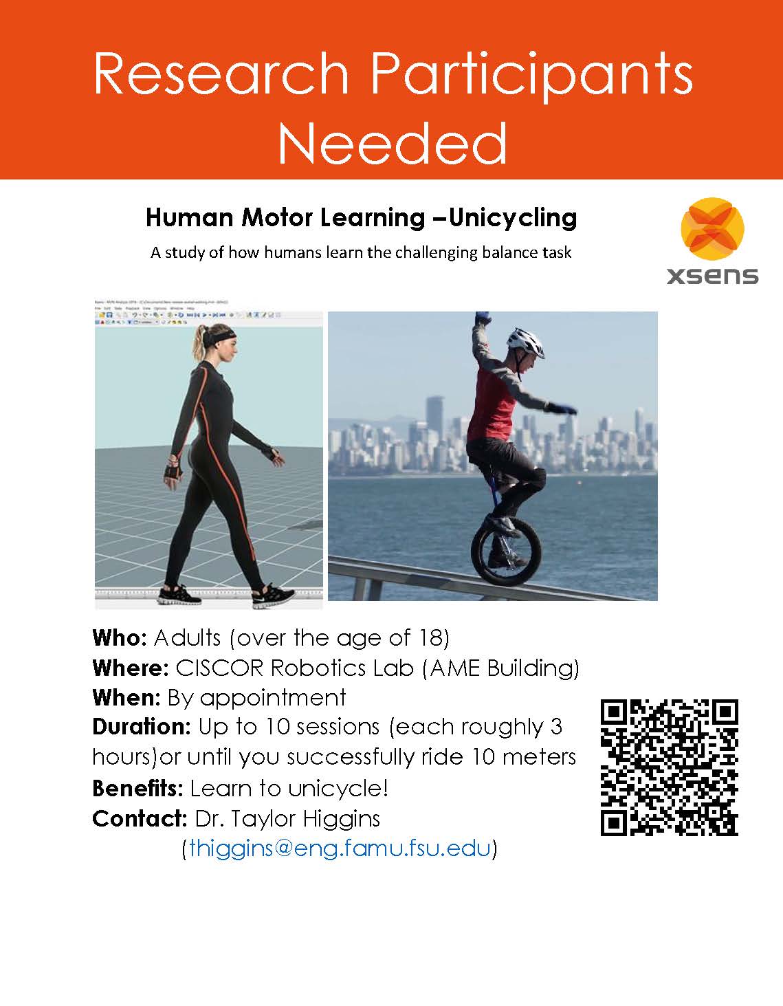 Unicycle study flyer